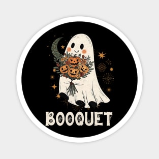 Booquet – Cute Ghost with Pumpkin Bouquet Halloween Design Magnet